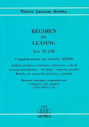 Cover of: RÉGIMEN DE LEASING by 