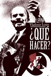 Cover of: ¿Qué Hacer? by 