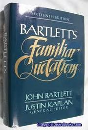 Cover of: Familiar Quotations by 