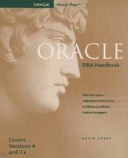 Cover of: Oracle DBA handbook