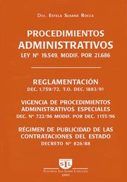 Cover of: PROCEDIMIENTOS ADMINISTRATIVOS Ley Nº19.549, modif. por 21.686 by 