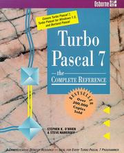Cover of: Turbo Pascal 7 by Stephen K. O'Brien