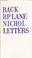 Cover of: Back / Lane / Letters