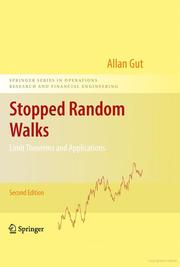 Cover of: Stopped random walks: limit theorems and applications