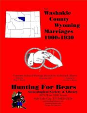 Cover of: Washakie Co WY Marriages 1900-1930