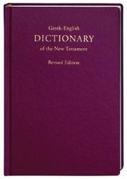 Cover of: A Concise Greek-English Dictionary of the Greek New Testament