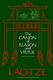 Cover of: Canon of Reason and Virtue: (Lao-Tze's Tao Teh King) Chinese and English