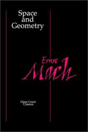 Cover of: Space and Geometry by Ernst Mach