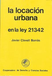 Cover of: La locación urbana en la ley 21.342