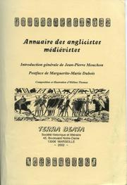 Cover of: Annuaire des anglicistes médiévistes