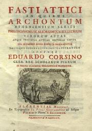 Cover of: Fasti Attici by Edoardo Corsini