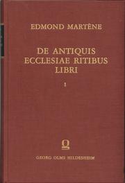 Cover of: De antiquis ecclesiae ritibus libri ...