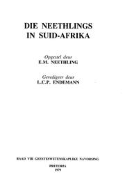 Die Neethlings in Suid-Afrika by E. M. Neethling