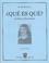 Cover of: ¿QUÉ ES QUÉ? Crítica a Descartes.
