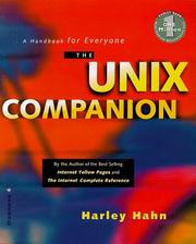 Cover of: The UNIX companion by Harley Hahn