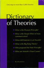Cover of: Dictionary of Theories