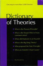 Cover of: Dictionary of Theories by 