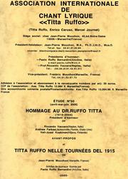 Hommage au Dr. Ruffo Titta by Jean-Pierre Mouchon