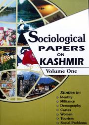 Cover of: Sociological Papers On Kashmir  Vol - 1-2