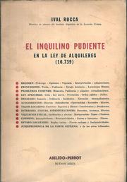 Cover of: EL INQUILINO PUDIENTE EN LA LEY DE ALQUILERES (16.739).