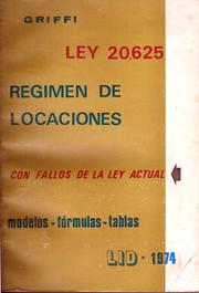 Cover of: RÉGIMEN DE LOCACIONES, LEY 20.625