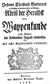 Cover of: Abriß der Heraldik oder Wappenkunde