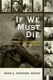Cover of: If we must die: African American voices on war and peace