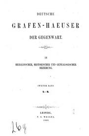 Cover of: Deutsche Grafen-Haeuser der Gegenwart, Band 2