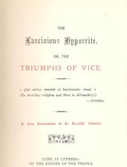 Cover of: The Lascivious Hypocrite by Anonymous