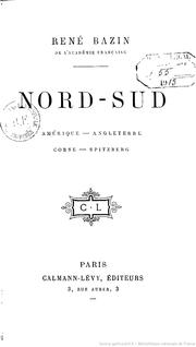 Cover of: Nord-sud: Amérique--Angleterre--Corse--Spitzberg.
