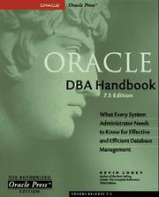 Cover of: Oracle DBA handbook, 7.3 edition