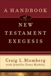 Cover of: A handbook of New Testament exegesis