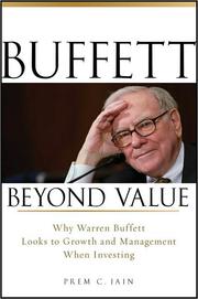 Cover of: Buffett Beyond Value: Why Warren Buffett Looks to Growth and Management When Investing