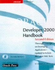 Cover of: Oracle developer/2000 handbook