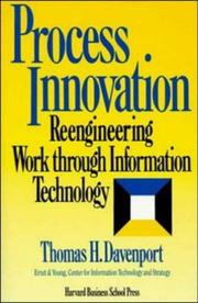 Cover of: Process Innovation by Thomas H. Davenport