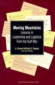 Cover of: Moving Mountains | William G. Pagonis