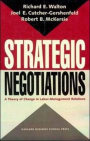 Cover of: Strategic negotiations
