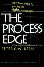 Cover of: The process edge: creating value where it counts