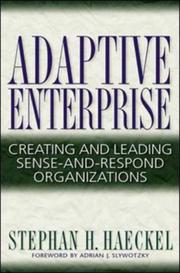 Cover of: Adaptive Enterprise by Stephan H. Haeckel