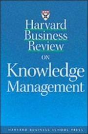 Cover of: Harvard business review on knowledge management.