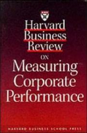 Cover of: Harvard business review on measuring corporate performance.