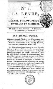 Cover of: La Revue philosophique, litteraire et politique