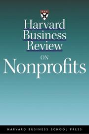 Harvard business review on nonprofits