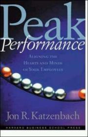 Cover of: Peak Performance by Jon R. Katzenbach