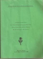 Cover of: A Bibliography of the Publications of the New York Olympia Press by Patrick J. Kearney