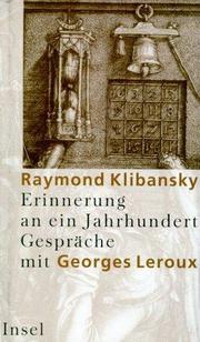 Cover of: Erinnerung an ein Jahrhundert by 