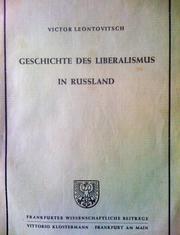 Cover of: Geschichte des Liberalismus in Russland