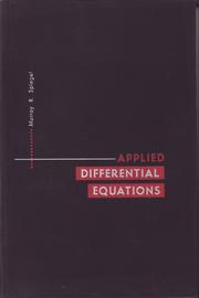 Cover of: Applied Differential Equations