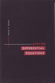 Cover of: Applied differential equations. by Murray R. Spiegel