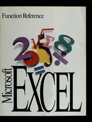 Cover of: Microsoft Excel: spreadsheet with business graphics and database : version 4.0 for Apple Macintosh series or Windows series